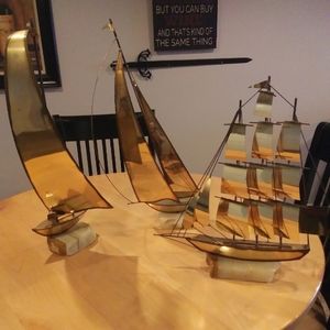 Mario Jacobs brass and marble sculptures